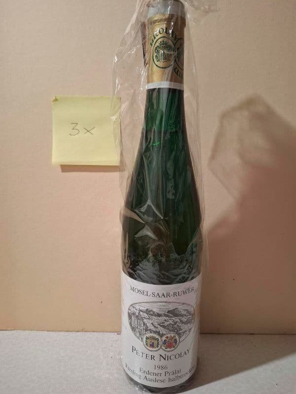 Weingut Peter Nicolay Erdener Prälat Auslese halbtrocken 1986 — Mosel-Saar-Ruwer