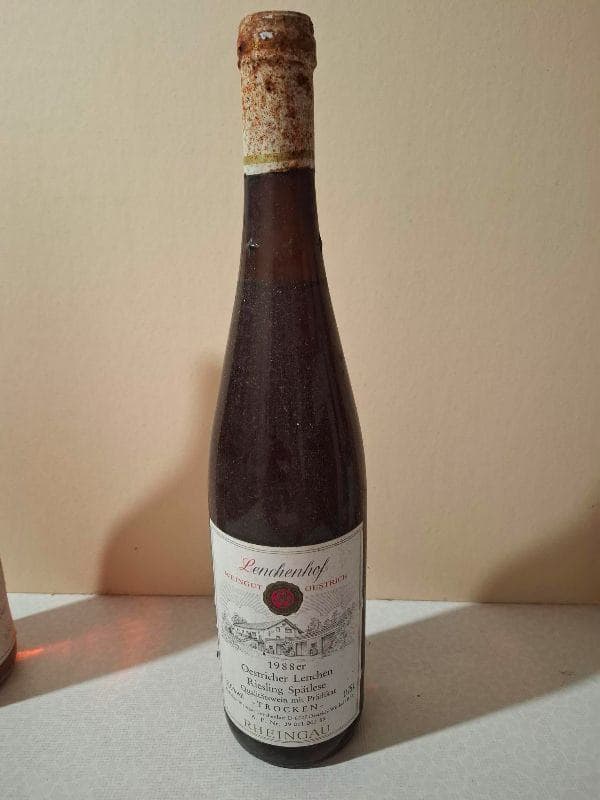 Weingut Lenchenhof Oestricher Lenchen Spätlese 1988 — Rheingau