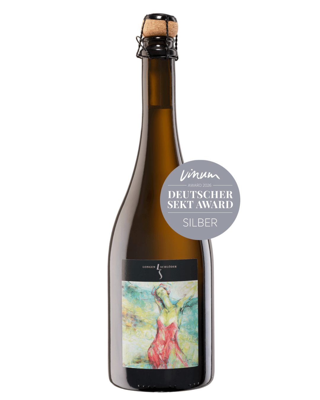 Longen-Schlöder Riesling Sekt brut „Cool vibrations“ Künstleredition Stephan Müller limitierte Auflage, ausgezeichnet im Burda-Weintest 2025/26 (5. Platz) 2025 — Mosel